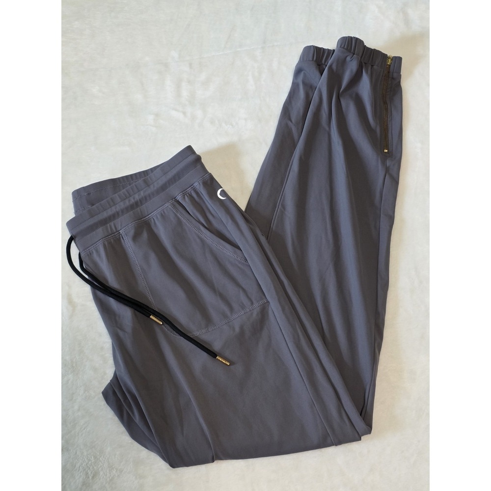 ZYIA Active Womens Medium Gray Peak Zipper Jogger Pant Active Casual